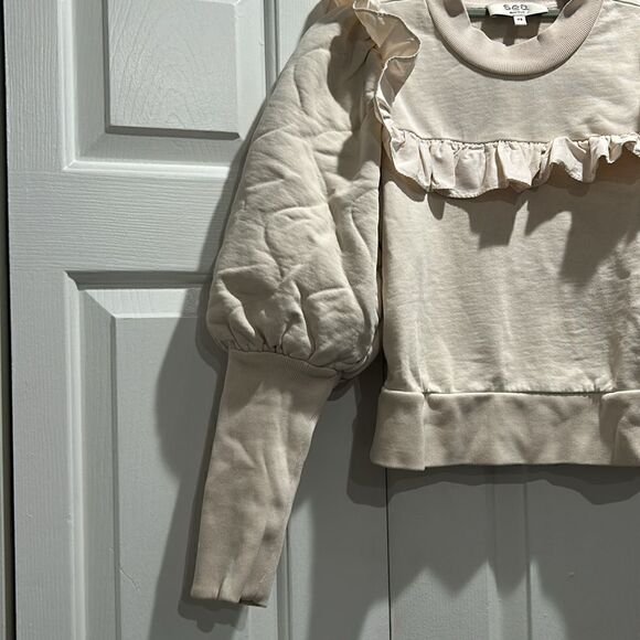 Sea New York Ivory Avant-Garde Sweatshirt, Size XS - Picture 4 of 8